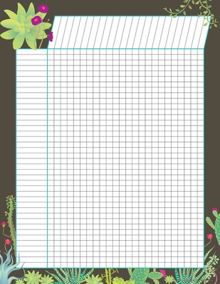 Barker Creek Chocolate Prickles Incentive Chart Set, 17 x 22, Multicolored, 4/Pack (4054)