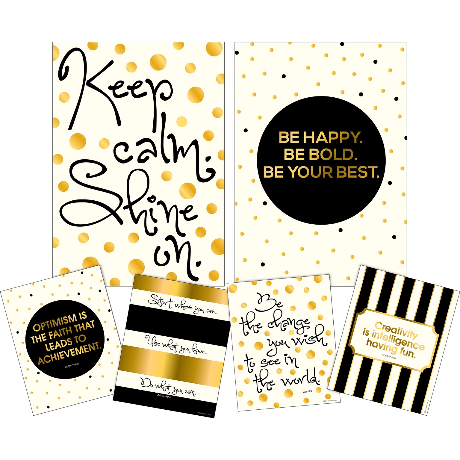 Barker Creek Be Happy Be Bold Motivational Art Prints & Posters Set, 6/Set (4211)