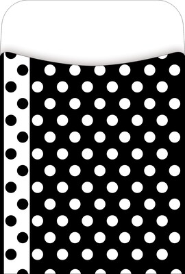 Barker Creek Black & White Designs Library Pockets, Assorted Designs, 90/Set (4067)