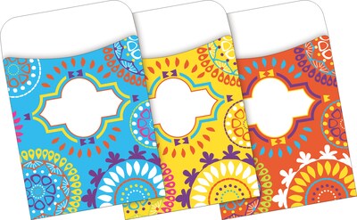 Barker Creek Colorful Library Pockets, Assorted Designs, 90/Set (4068)