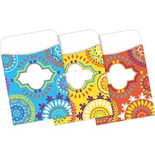 Barker Creek Colorful Library Pockets, Assorted Designs, 90/Set (4068)