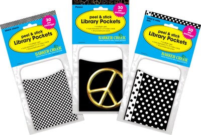 Barker Creek Peace Library Pockets, Assorted Designs, 90/Set (4070)