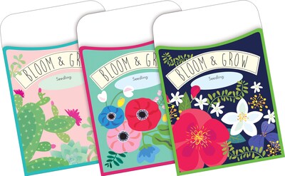 Barker Creek Modern Garden Library Pockets, 5.125 x 3.5, 90/Set (4075)