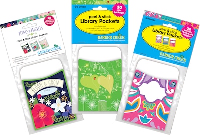 Barker Creek Bohemian Garden Library Pockets, 5.125" x 3.5", 90/Set (4076)
