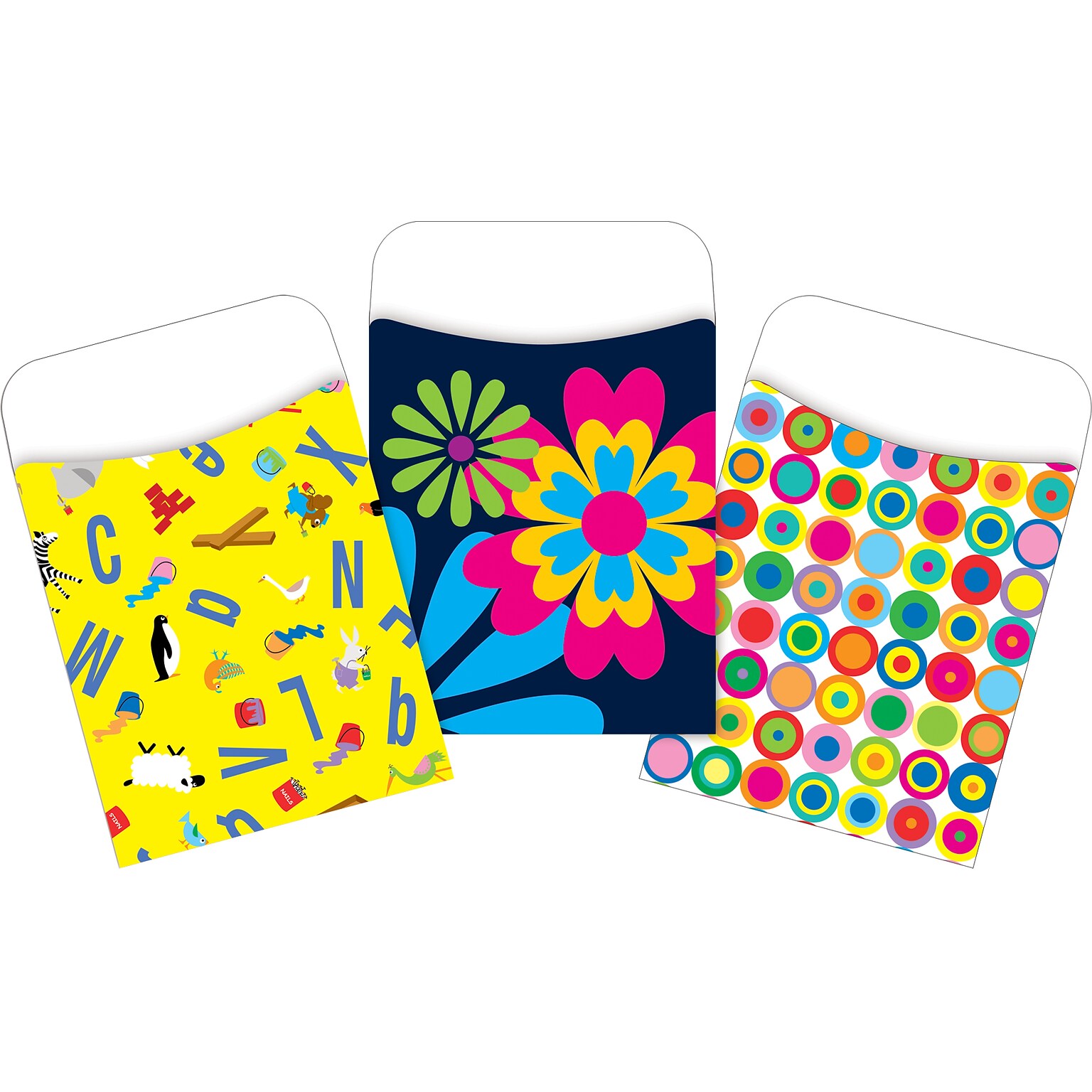 Barker Creek Happy & Library Pockets, 5.125 x 3.5, 90/Set (4079)