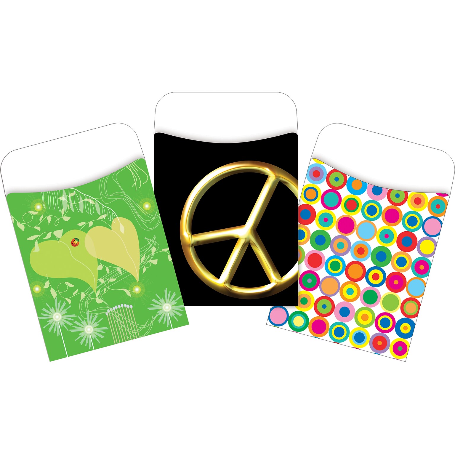 Barker Creek Groovy Library Library Pockets, 5.125 x 3.5, 90/Set (4081)