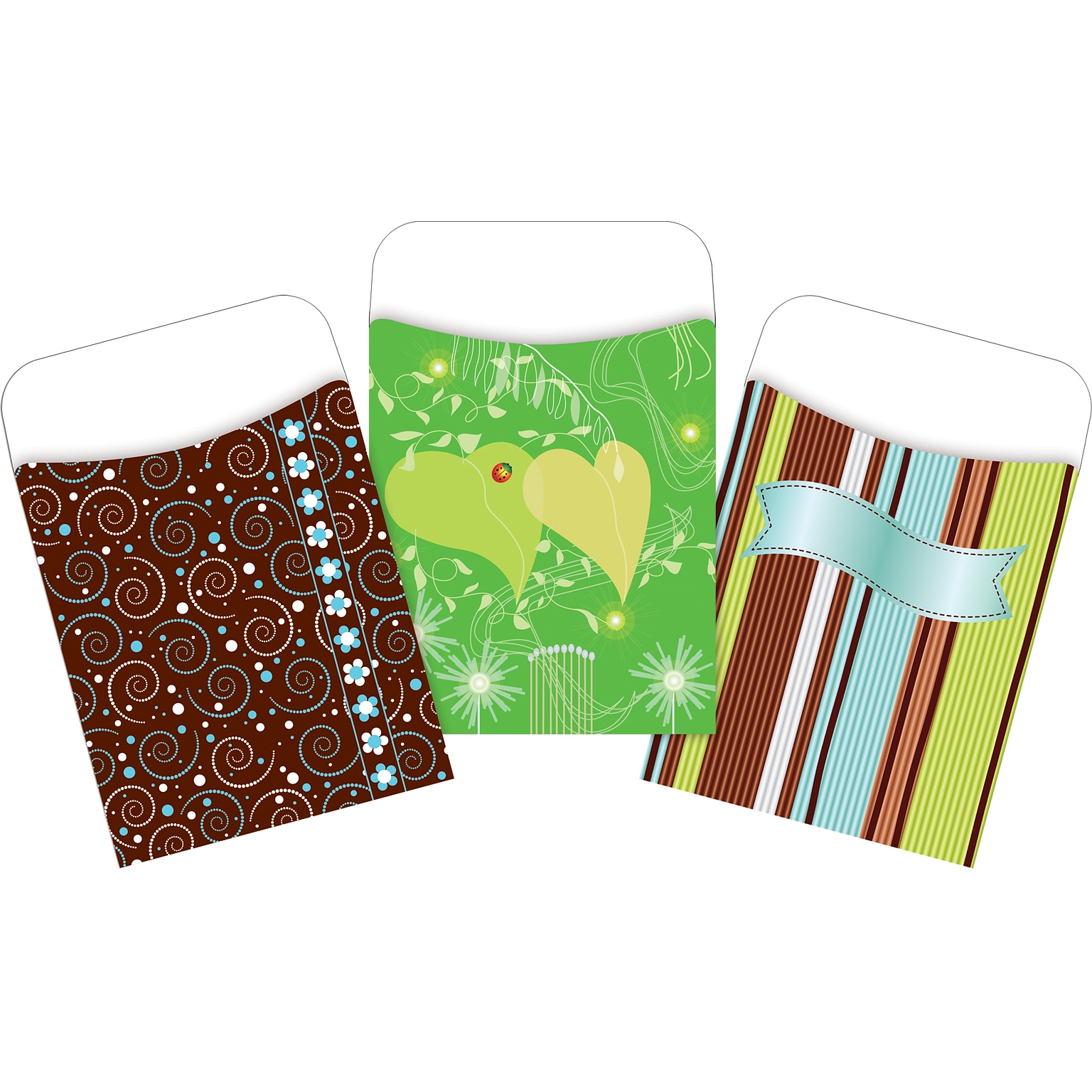 Barker Creek Calm Colors Library Pockets, 5.125 x 3.5, 90/Set (4082)