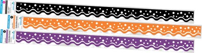 Barker Creek Double-Sided Scalloped Border Set, 36" x 2.25", Halloween, 3 designs, 39/Set (4026)