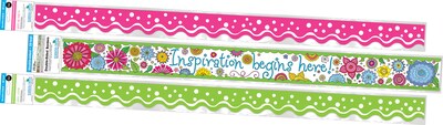 Barker Creek Double-Sided Border Set, Garden Oasis, 3 designs, 38/Set (4027)