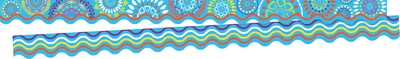Barker Creek Double-Sided Scalloped Border Set, 36" x 2.25", Moroccan, 3 designs, 39/Set (4033)