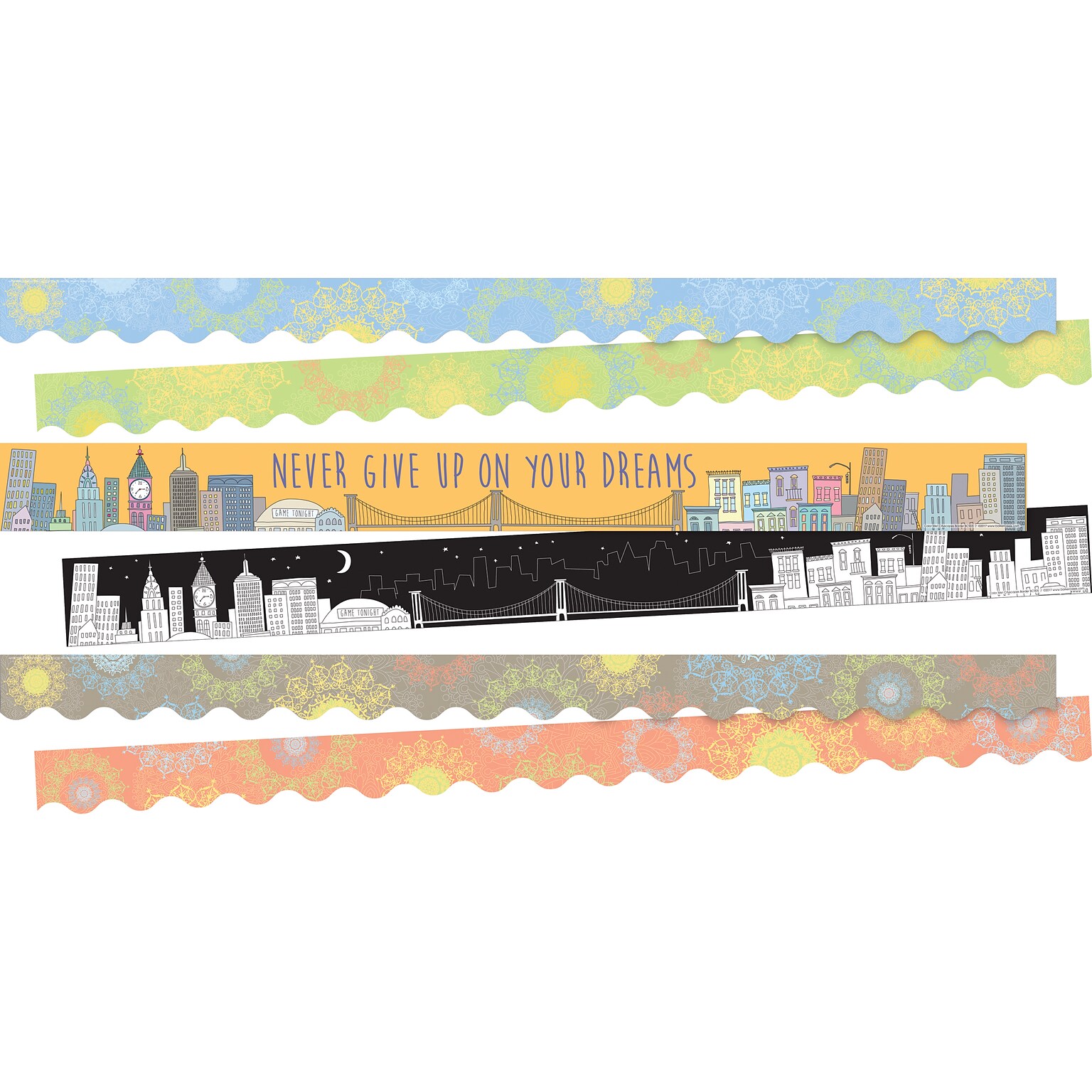 Barker Creek Double-Sided Border Set, City Views, 3 designs, 38/Set (4039)