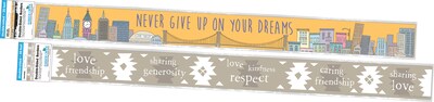Barker Creek Double-Sided Border Set, 35" x 3", City Skyline, 2 designs, 24/Set (4040)