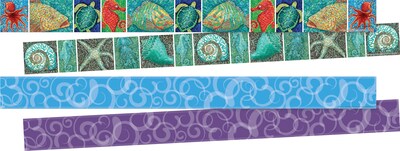 Barker Creek Ocean Double-Sided 35" x 3" Border, 24/Set (4042)