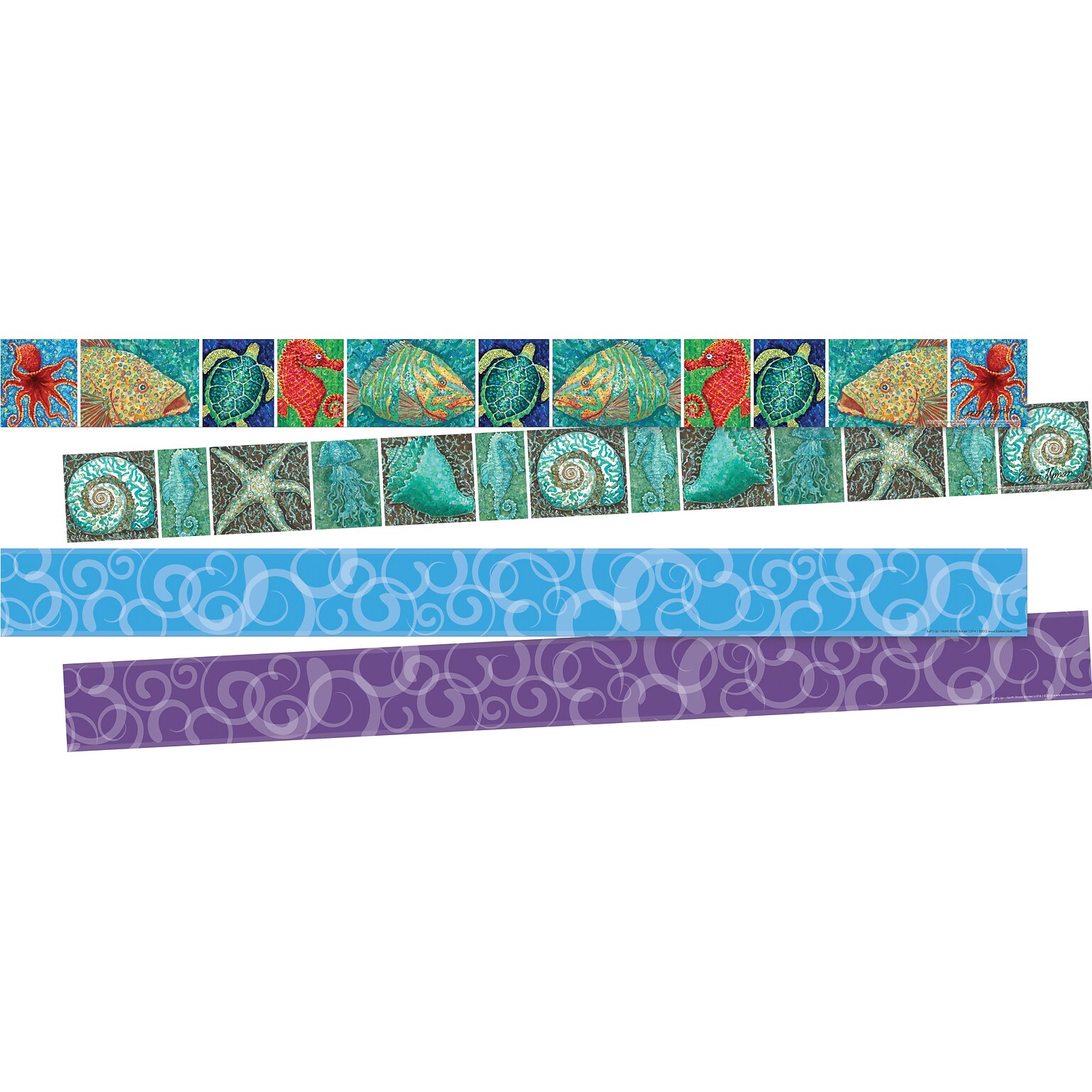 Barker Creek Ocean Double-Sided 35 x 3 Border, 24/Set (4042)