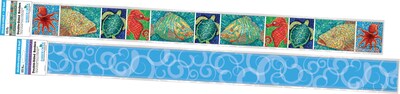 Barker Creek Ocean Double-Sided 35" x 3" Border, 24/Set (4042)