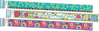 Barker Creek Double-Sided Border Set, 35" x 3", Floral, 3 designs, 36/Set (4045)