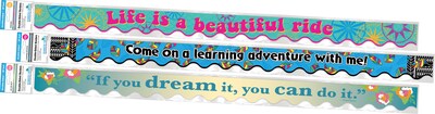 Barker Creek Double-Sided Scalloped Border Set, 36" x 2.25", Life Quotes, 3 designs, 39/Set (4049)