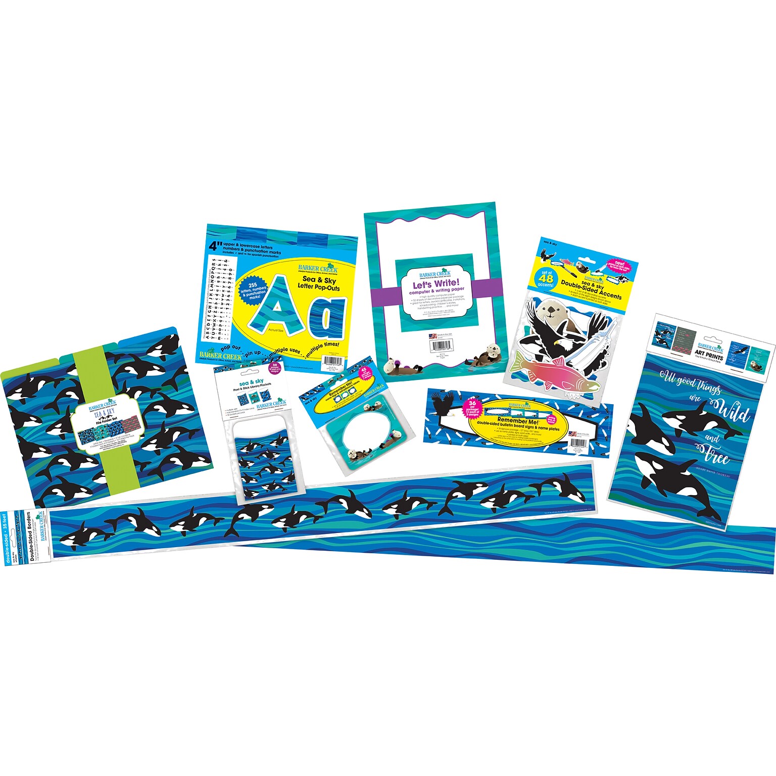 Barker Creek Curated Collection, Sea & Sky, 480/Set (3999)