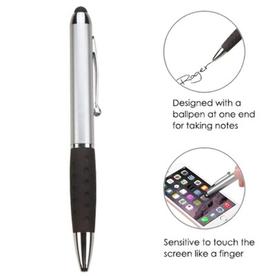 Insten Silver Stylus Touch Screen Pen-75 (with Ballpoint Pen) For Samsung Galaxy Tab 3 4 S6 S5 Note 4 HTC One M9 M8 Cell