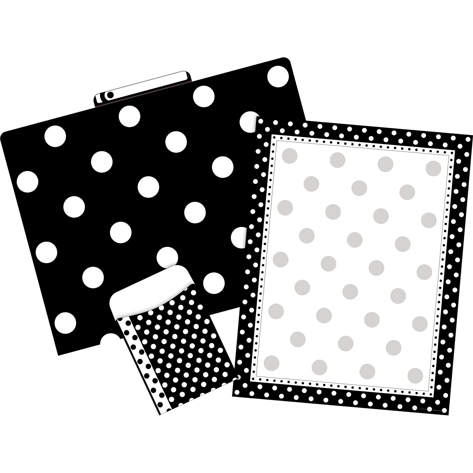 Barker Creek Dots File Folders, Computer Paper and Library Pockets, 1/3-Cut Tab, Letter Size, Multicolor, 92/Set (4085)