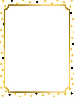 Barker Creek Gold File Folders, Computer Paper and Library Pockets, 1/3-Cut Tab, Letter Size, Multicolor, 92/Set (4096)
