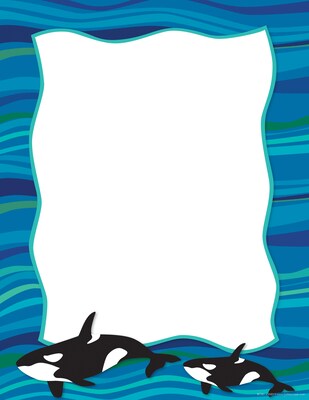 Barker Creek Sea & Sky File Folders, Computer Paper and Library Pockets, 1/3-Cut Tab, Letter Size, Multicolor, 92/Set (4101)