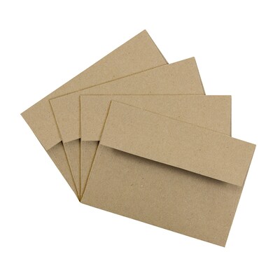 JAM Paper 4Bar A1 Invitation Envelopes, 3.625 x 5.125, Brown Kraft Paper Bag, 25/Pack (LEKR900SF)