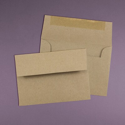 JAM Paper 4Bar A1 Invitation Envelopes, 3.625 x 5.125, Brown Kraft Paper Bag, 25/Pack (LEKR900SF)