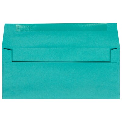 JAM Paper #10 Invitation Envelope, 4 1/8 x 9 1/2, Sea Blue, 25/Pack (15858)