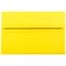 JAM Paper A10 Colored Invitation Envelopes, 6 x 9.5, Yellow Recycled, Bulk 1000/Carton (28038B)