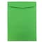 JAM Paper Open End Catalog Envelope, 9 x 12, Green, 100/Box (80402)