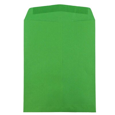 JAM Paper 9 x 12 Open End Catalog Colored Envelopes, Green Recycled, 50/Pack (80402i)