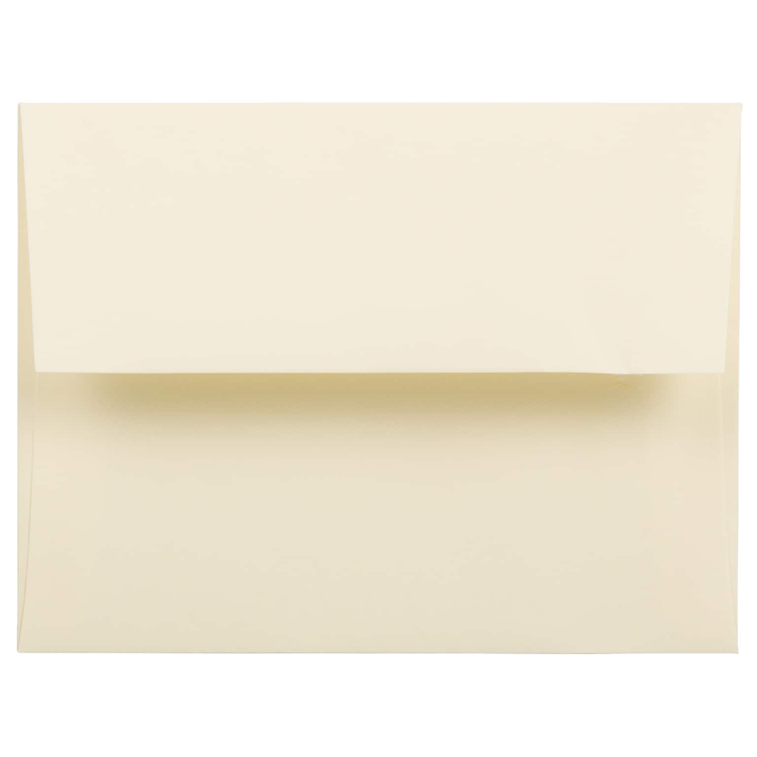 JAM Paper® A2 Strathmore Invitation Envelopes, 4.375 x 5.75, Ivory Wove, Bulk 1000/Carton (900919415B)