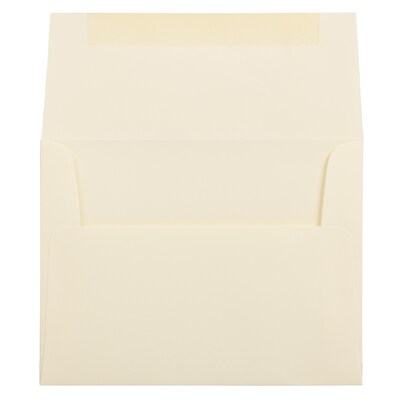 JAM Paper® A2 Strathmore Invitation Envelopes, 4.375 x 5.75, Ivory Wove, Bulk 1000/Carton (900919415B)