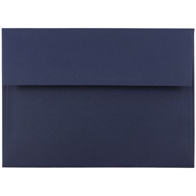 JAM Paper A7 Invitation Envelopes, 5.25 x 7.25, Navy Blue, 50/Pack (LEBA717I)