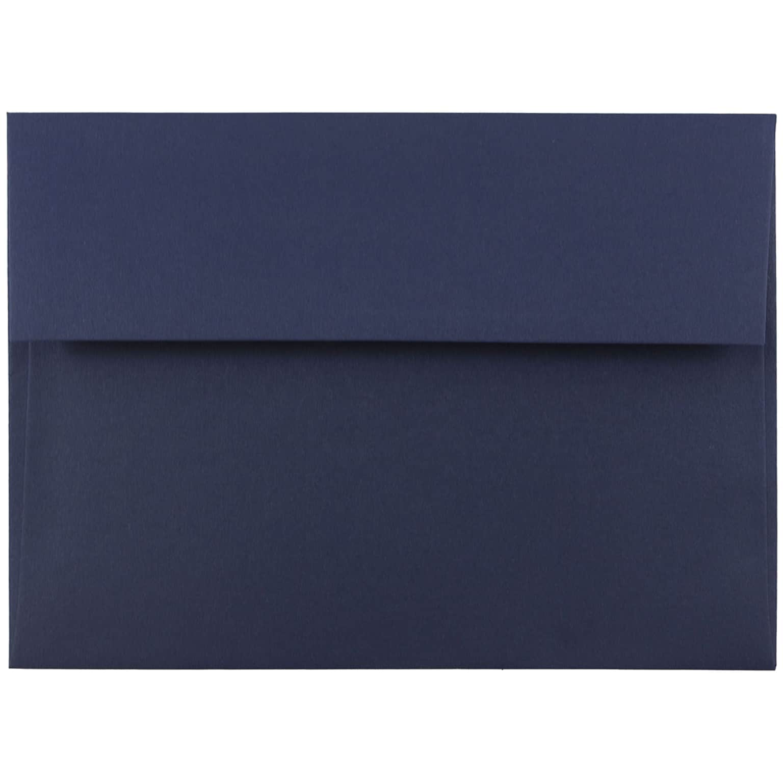 JAM Paper A7 Invitation Envelopes, 5.25 x 7.25, Navy Blue, 25/Pack (LEBA717)