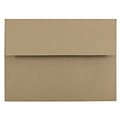 JAM Paper A6 Invitation Envelopes, 4.75 x 6.5, Brown Kraft Paper Bag, 50/Pack (LEKR650I)