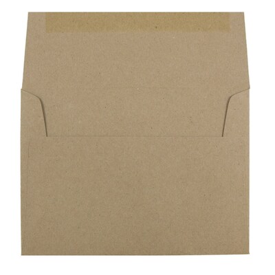 JAM Paper Kraft A6 Invitation Envelopes, 4.75 x 6.5, Brown Kraft Paper Bag, 50/Pack (LEKR650I)