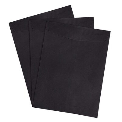 JAM Paper 9 x 12 Open End Catalog Envelopes, Black, 50/Pack (v01225i)