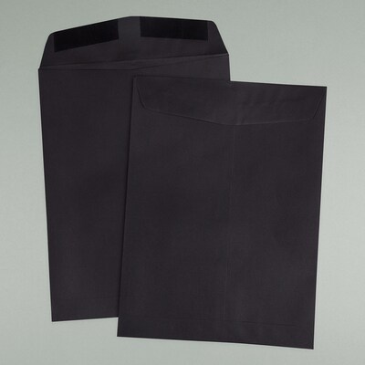 JAM Paper 9" x 12" Open End Catalog Envelopes, Black, 10/Pack (V01225B)
