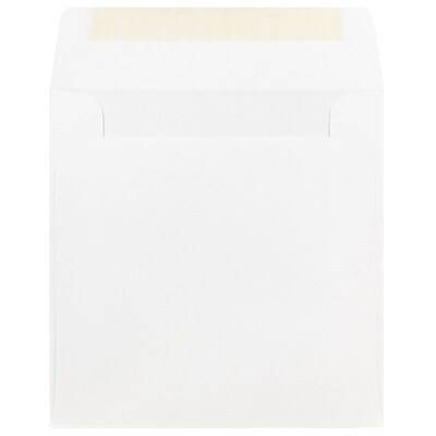 JAM Paper 9 x 9 Square Invitation Envelopes, White, 50/Pack (4232I)