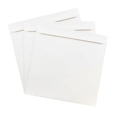 JAM Paper 9 x 9 Square Invitation Envelopes, White, 100/Pack (4232B)