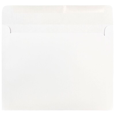 JAM Paper Booklet Envelope, 8 3/4 x 11 1/2, White, 50/Pack (12286H)