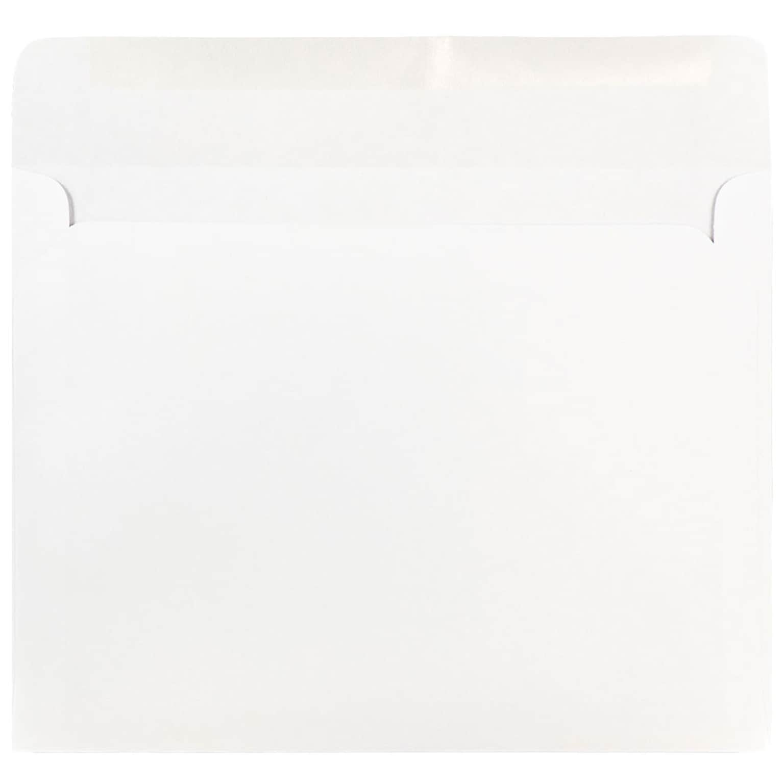 JAM Paper Booklet Envelope, 8 3/4 x 11 1/2, White, 50/Pack (12286H)