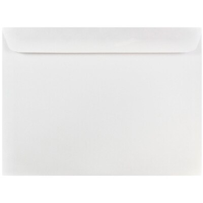 JAM Paper Booklet Envelope, 8 3/4 x 11 1/2, White, 50/Pack (12286H)