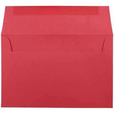 JAM Paper A9 Colored Invitation Envelopes, 5.75 x 8.75, Red Recycled, Bulk 250/Box (14257H)