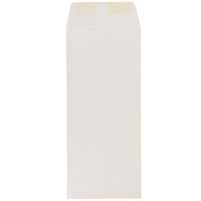 JAM Paper Open End #10 Currency Envelope, 4 1/8" x 9 1/2", White, 500/Pack (49856H)