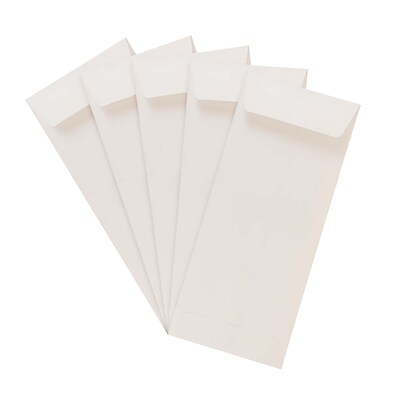 JAM Paper Open End #10 Currency Envelope, 4 1/8" x 9 1/2", White, 500/Pack (49856H)