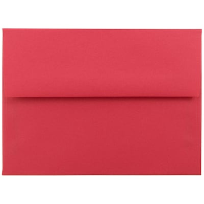 JAM Paper A6 Colored Invitation Envelopes, 4.75 x 6.5, Red Recycled, Bulk 250/Box (67503H)