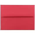 JAM Paper A6 Colored Invitation Envelopes, 4.75 x 6.5, Red Recycled, 25/Pack (67503)